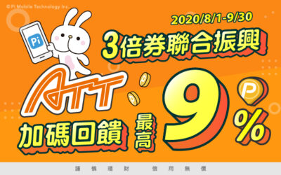 振興3倍券 | ATT集團 ✨加碼回饋最高 9% P幣(活動已結束)